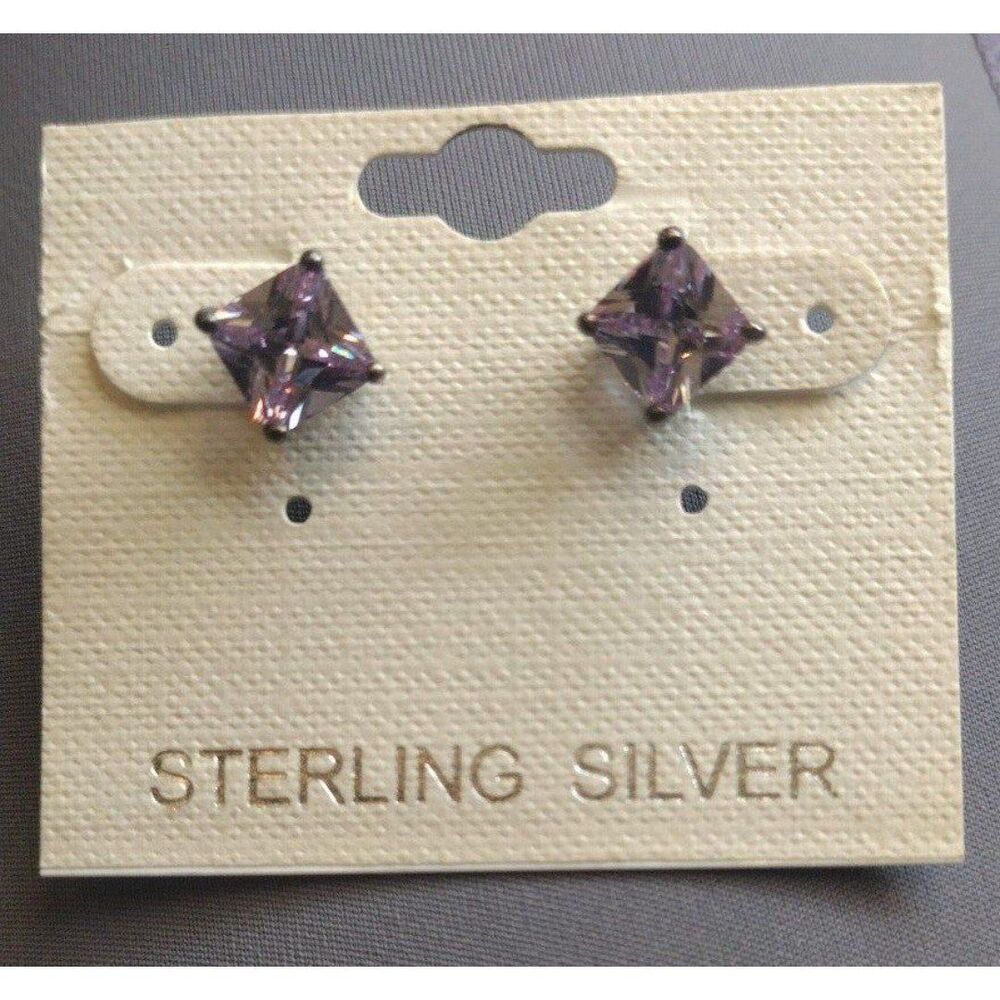 Sterling silver zirconia earrings